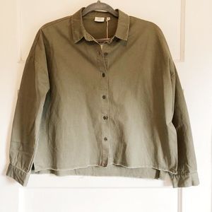 NWOT Goodluck Gem Cropped Utility Shirt